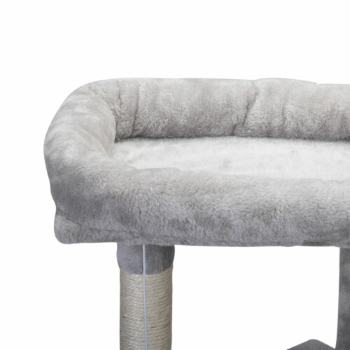 FX070 - Double Level Cat Tree - House Furniture Kittens Activity Tower Pet Play House Perspective: left