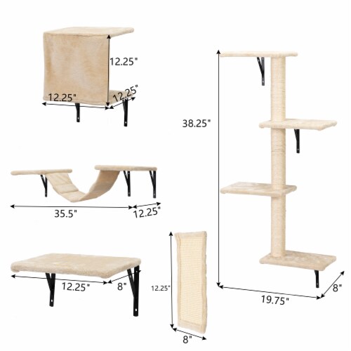 FX070 - Wall Mounted Climber Set For Cats Perspective: left
