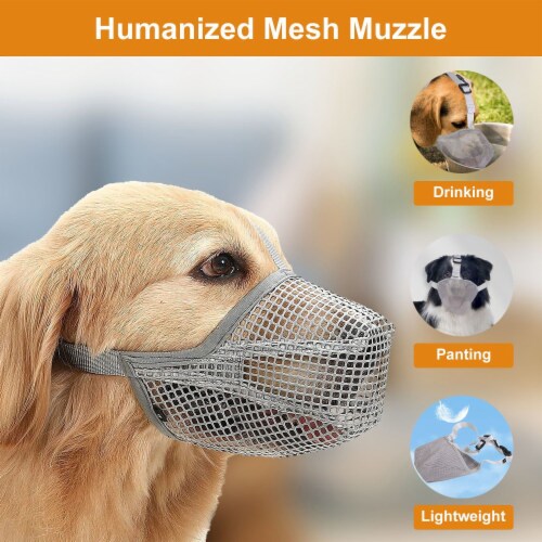 Edge Collections Soft Mesh Adjustable Pet Muzzle Mask Breathable Mouth Cover 1 Pack King Soopers