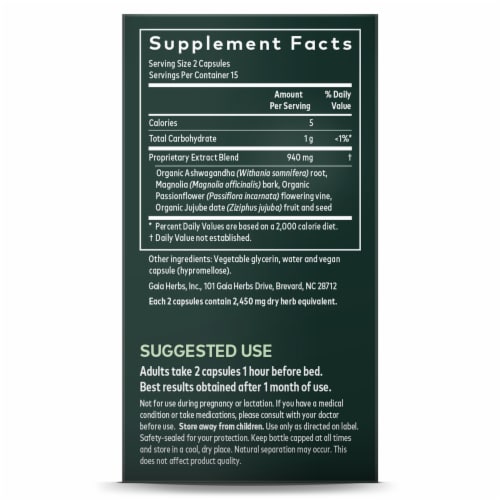 Gaia® Herbs SleepThru® Herbal Supplement Perspective: left