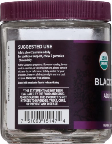 Gaia Herbs® Black Elderberry Adult Daily Immune Support Gummies Perspective: left