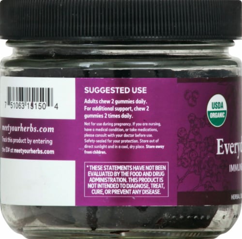 Gaia Herbs® Everyday Elderberry Immune Support Vegan Gummies Perspective: left