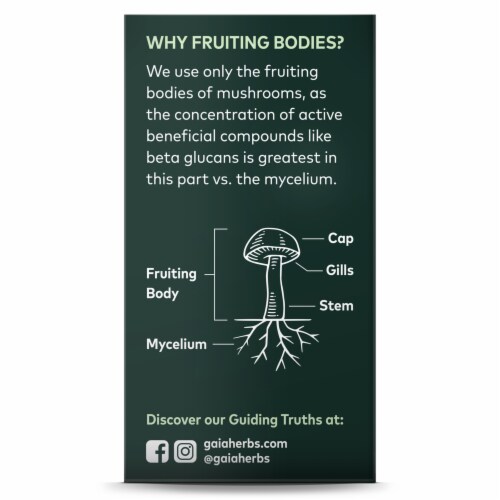Gaia Herbs Reishi Mushroom Longevity Support Perspective: left