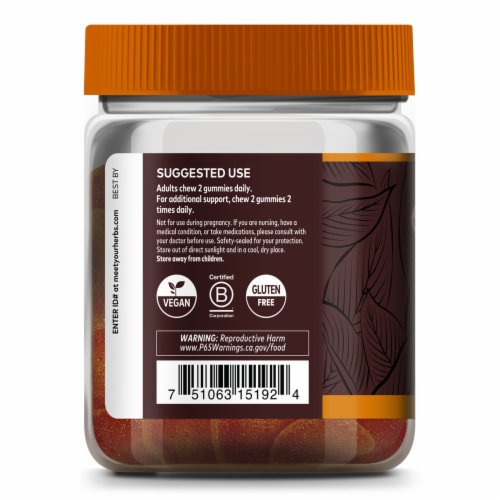 Gaia Herbs Turmeric Supreme® Adult Daily Gummies Perspective: left