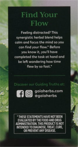Gaia Herbs Focus Brain Support Herbal Supplement Perspective: left