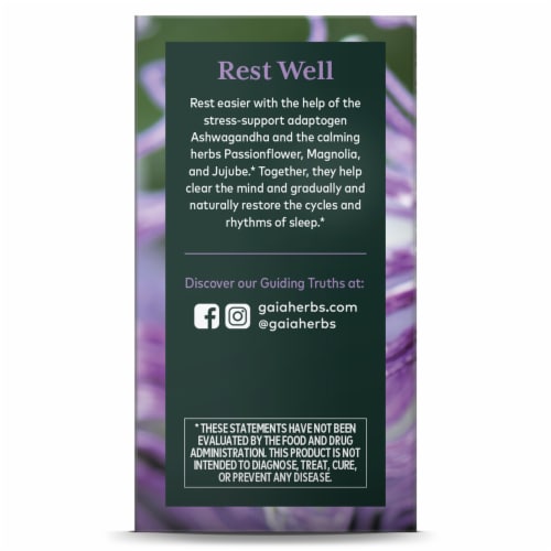 Gaia Herbs Sleep Herbal Supplement Perspective: left