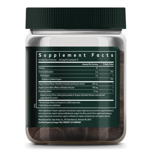 Gaia Herbs® Relax Plant-Powered Stress Support Gummies Perspective: left