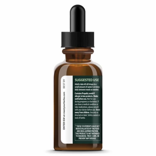 Gaia® Herbs Echinacea Goldenseal Supreme Liquid Supplement Perspective: left