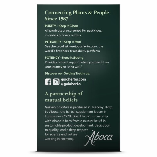 Gaia Herbs® Natural Laxative Tablets Perspective: left