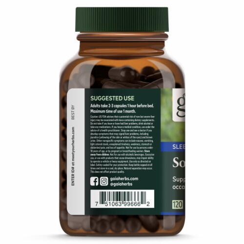 Gaia® Herbs RapidRelief™ Sound Sleep Vegan Liquid Phyto-Caps Perspective: left