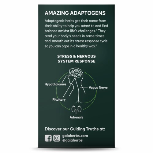 Gaia Herbs Ashwagandha Root Vegetarian Liquid Phyto Caps Perspective: left