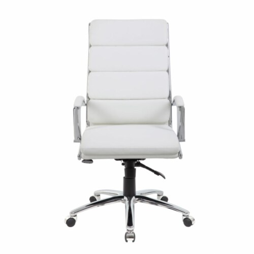 Boss Office Executive CaressoftPlus Chair with Metal Chrome Finish Perspective: left