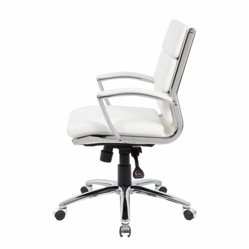 Boss Office Executive CaressoftPlus Chair with Metal Chrome Finish in Mid Back Perspective: left