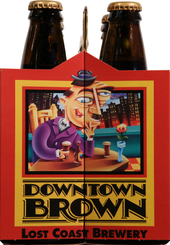Lost Coast Brewery Downtown Brown Ale Perspective: left