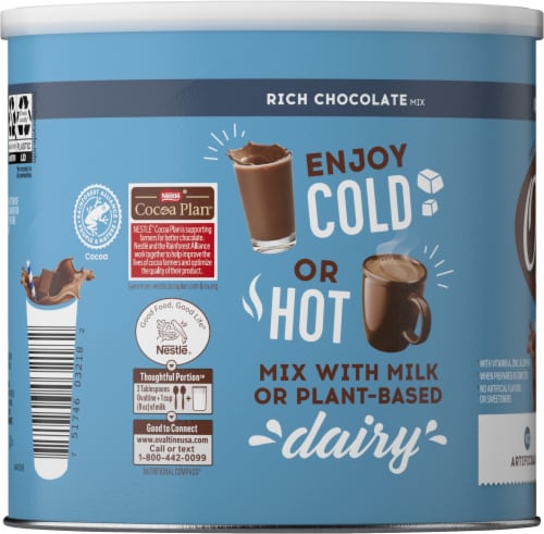 Ovaltine® Rich Chocolate Flavored Milk Mix Perspective: left