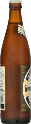 Weihenstephan Hefeweizen Beer Single Bottle Perspective: left