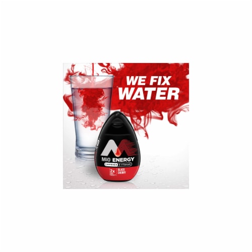 MiO Energy Black Cherry Naturally Flavored Liquid Water (Pack of 24) Perspective: left