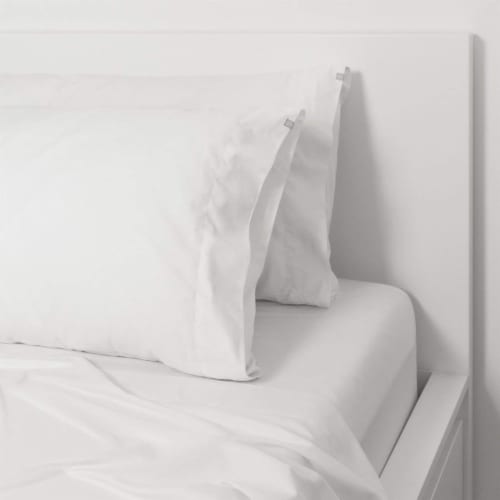 Silvon Silver Infused Twin Sheets Set White | Woven with Pure Silver & Supima Cotton Perspective: left