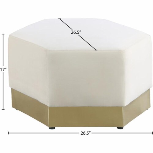 Meridian Furniture Marquis Velvet Ottoman