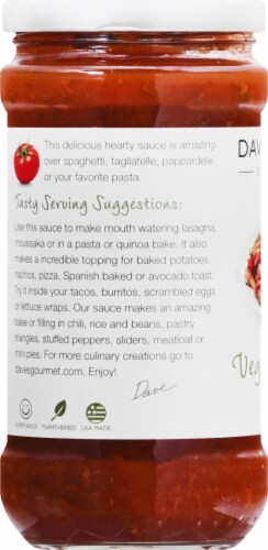 Dave's Gourmet Vegan Bolognese Sauce Perspective: left