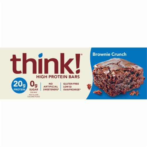 think!® Brownie Crunch Protein Bars Perspective: left
