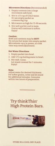thinkThin Madagascar Vanilla Almonds & Pecans Protein & Fiber Hot Oatmeal 6 Count Perspective: left