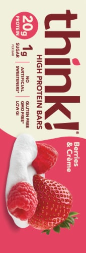 think!® Berries & Creme High Protein Bars Perspective: left
