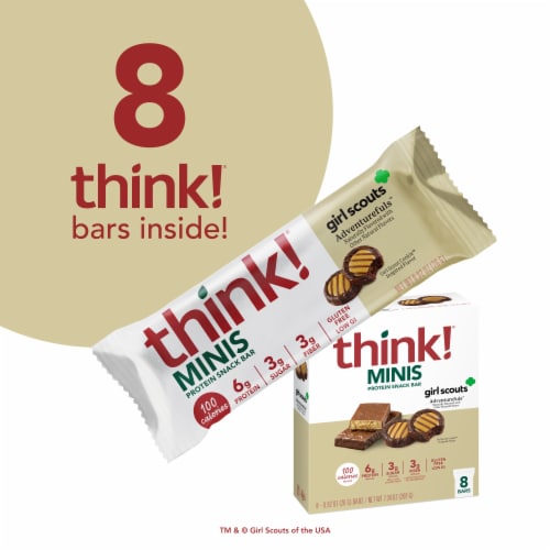 think! Minis Girl Scouts Adventurefuls Protein Bars Perspective: left