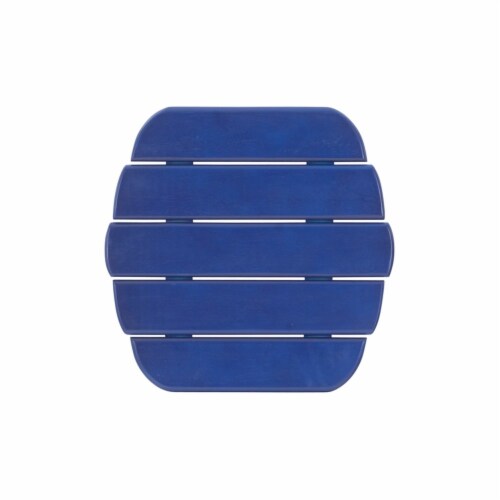 Linon Adirondack Wood Outdoor End Table in Blue Perspective: left