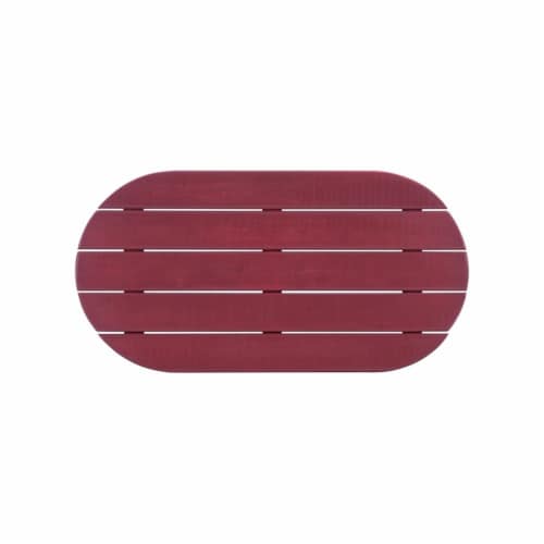 Adirondack Patio Coffee Table in Red - Linon Perspective: left