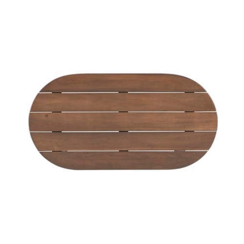 Adirondack Patio Coffee Table in Teak - Linon Perspective: left