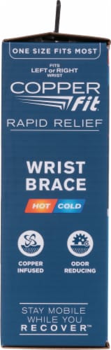 Copper Fit Rapid Relief Wrist Brace Perspective: left