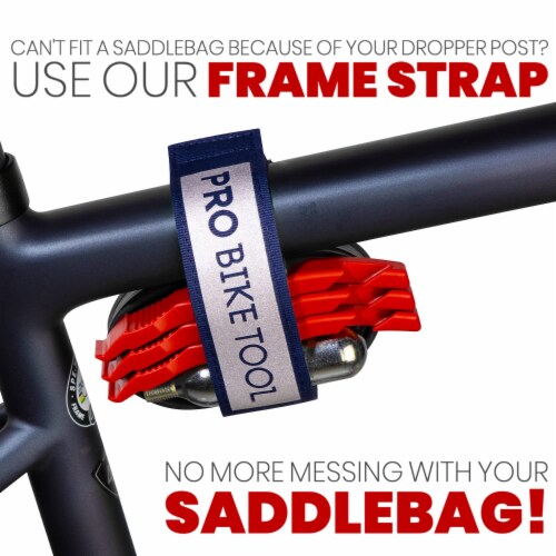 Blue PRO BIKE TOOL Frame Strap Inner Tube Tool Carrying for