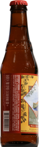 New Belgium Blue Paddle Pilsner Beer Perspective: left