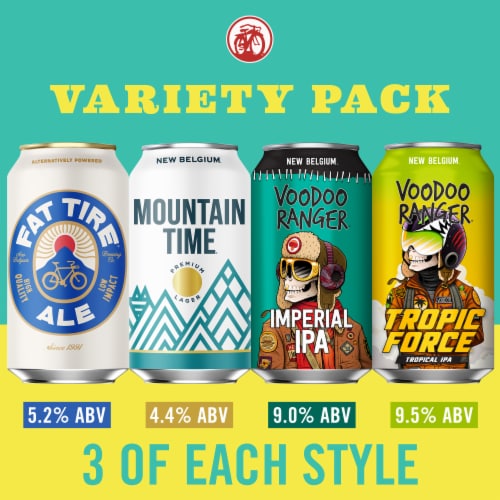 New Belgium Variety Pack Can Beer Perspective: left