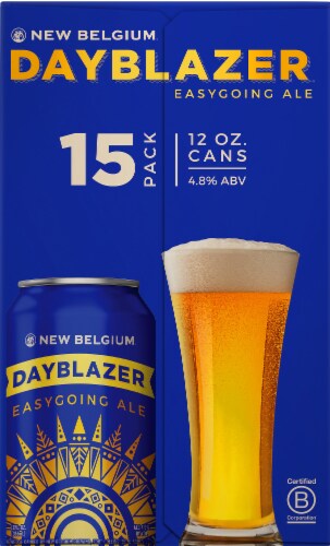 New Belgium Dayblazer Easygoing Ale Beer 15 Cans Perspective: left