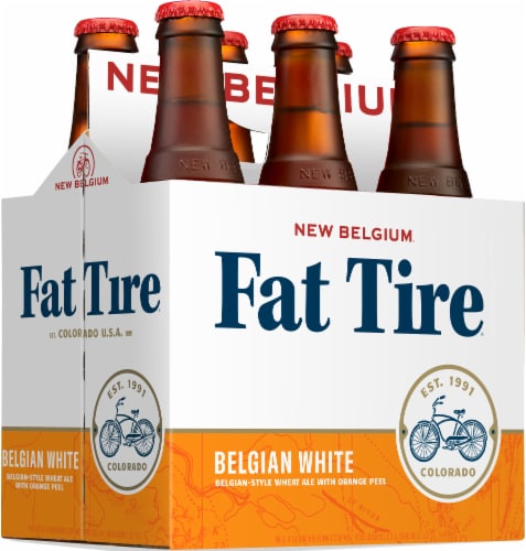 New Belgium Fat Tire Belgian White Beer Perspective: left