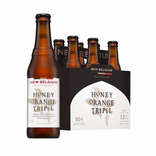 New Belgium Honey Orange Tripel Craft Beer Perspective: left