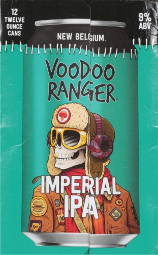 New Belgium Voodoo Ranger Imperial IPA Craft Beer Perspective: left