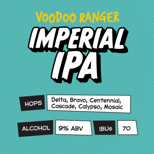 New Belgium Voodoo Ranger Imperial IPA Craft Beer Single Can Perspective: left