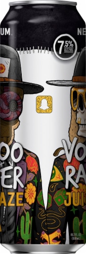 New Belgium Voodoo Ranger Juicy Haze IPA Craft Beer Single Can Perspective: left