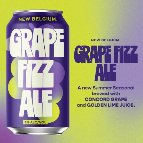 New Belgium® Grape Fizz Ale Craft Beer Perspective: left