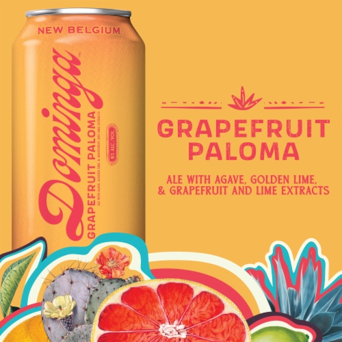 New Belgium Dominga Grapefruit Paloma Craft Beer Perspective: left
