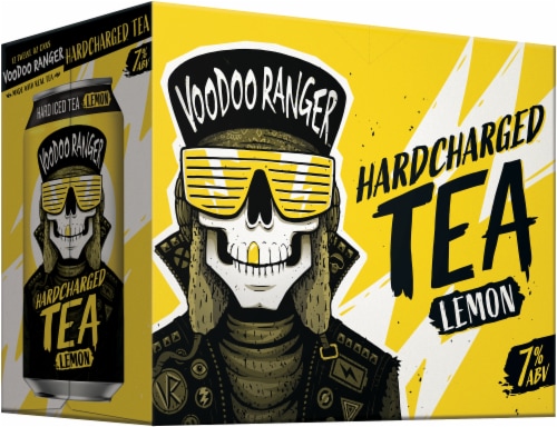 New Belgium Voodoo Ranger Hardcharged Lemon Hard Tea Perspective: left