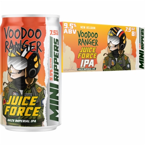 New Belgium Voodoo Ranger Juice Force IPA Mini Rippers Craft Beer Perspective: left