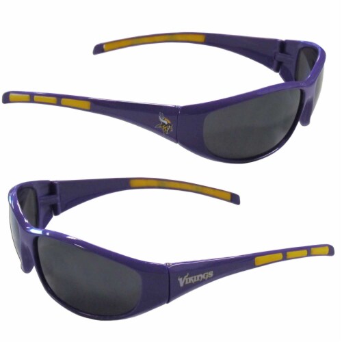Minnesota Vikings Wrap Sunglasses and Bag Set Perspective: left