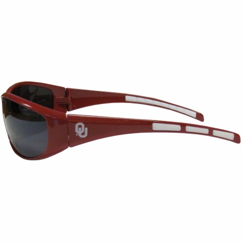 Oklahoma Sooners Wrap Sunglasses and Bag Set Perspective: left