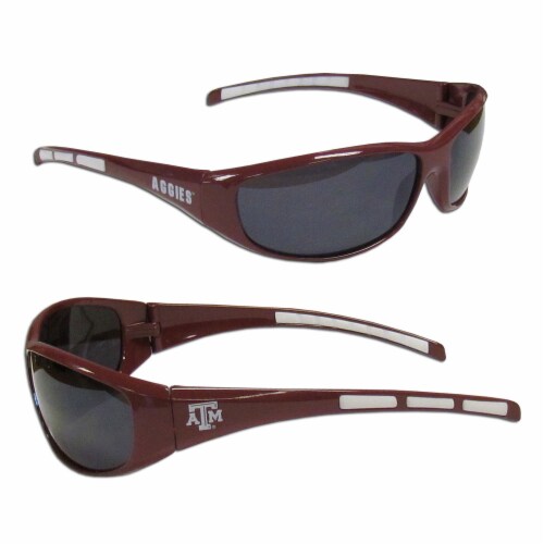 Texas A & M Aggies Wrap Sunglasses and Bag Set Perspective: left