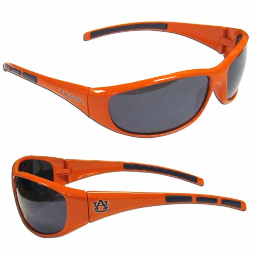Auburn Tigers Wrap Sunglasses and Bag Set Perspective: left