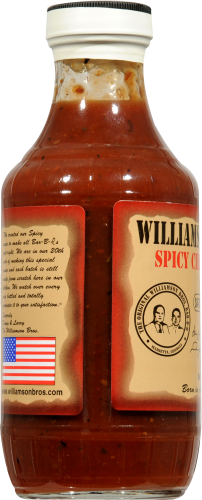 Williamson Bros Spicy Chipotle BBQ Sauce Perspective: left